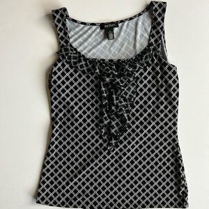 WHBM black & white tank top
